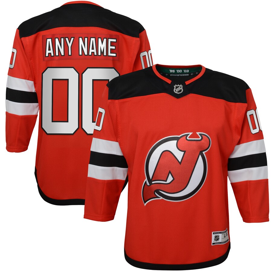 Youth New Jersey Devils Red Home Premier Custom Jersey - Jersey