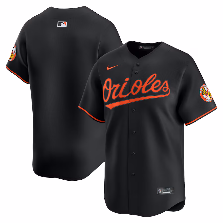Men's Baltimore Orioles Nike Limited Black Alternate Blank Replica Jersey - Jersey