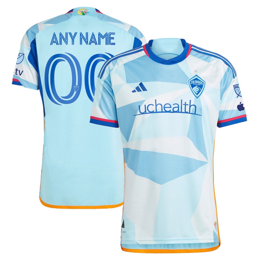 Men's Colorado Rapids adidas Light Blue 2023 New Day Kit Authentic Custom Jersey - Jersey