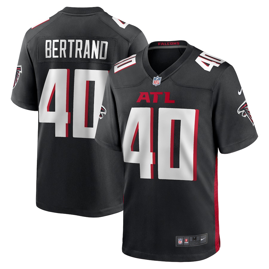 Men's Atlanta Falcons JD Bertrand Nike Black Team Game Jersey - Jersey