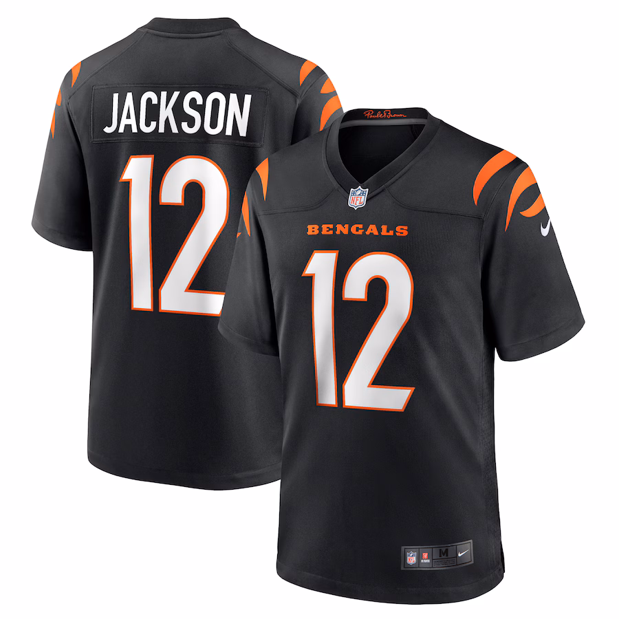 Men's Cincinnati Bengals Shedrick Jackson Nike  Black Team Game Jersey - Jersey