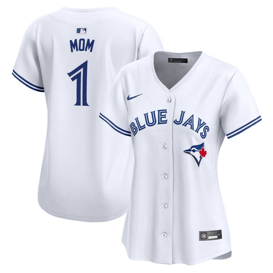 Women's Toronto Blue Jays Nike White #1 Mom Home Limited Jersey - Jersey