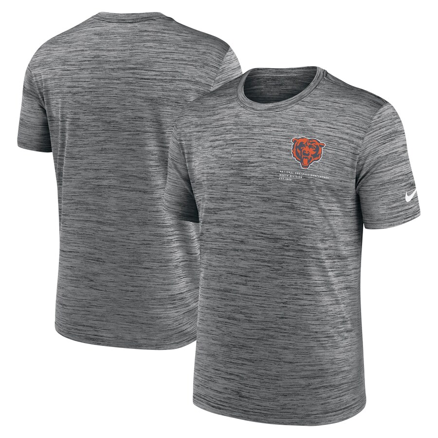 Men's Chicago Bears Nike Anthracite Velocity Performance T-Shirt - Jersey