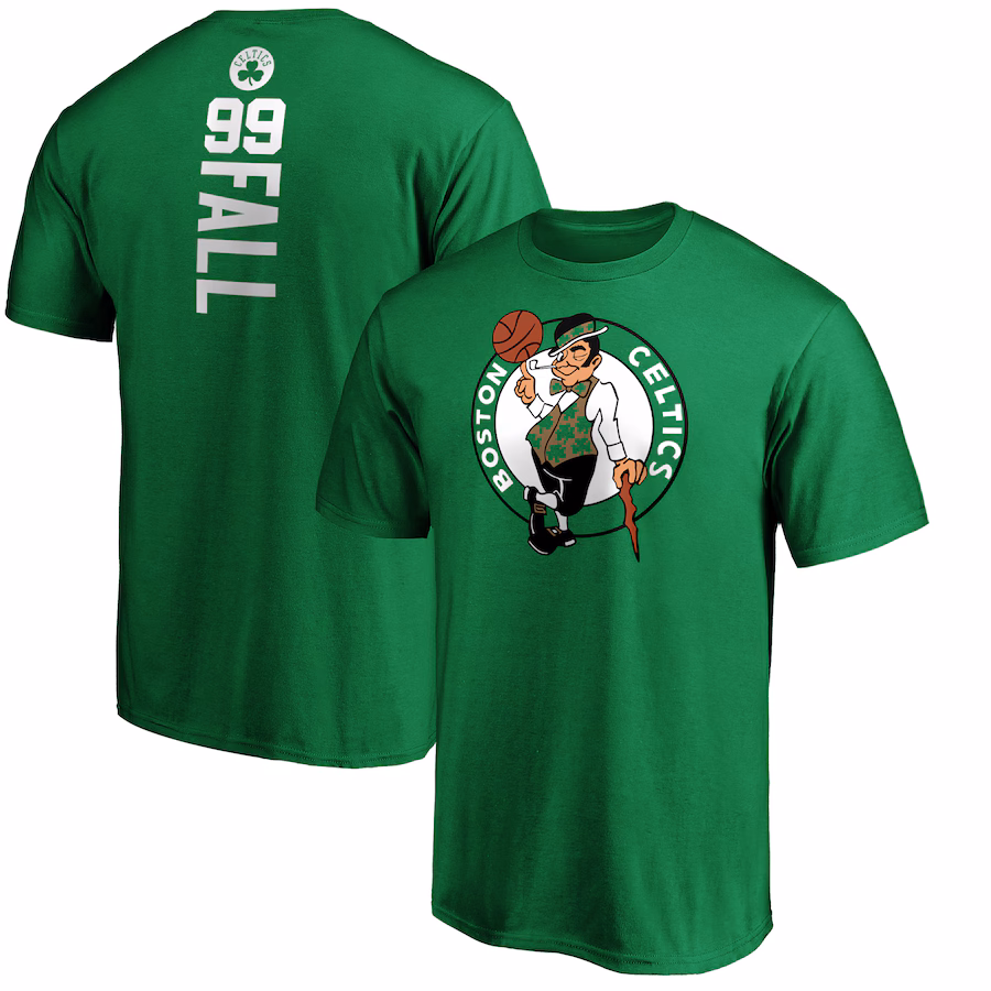 Men's Boston Celtics Tacko Fall Fanatics Kelly Green Playmaker Name & Number T-Shirt - Jersey