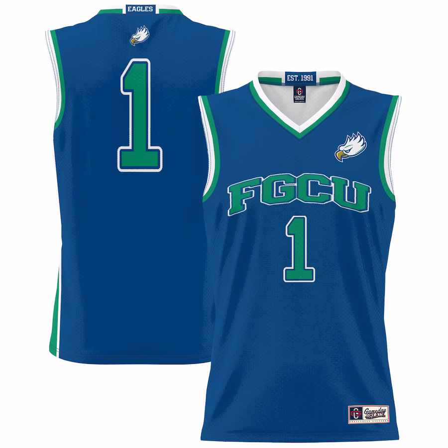 #1 Florida Gulf Coast Eagles GameDay Greats Lightweight Basketball Jersey - Blue - Jersey
