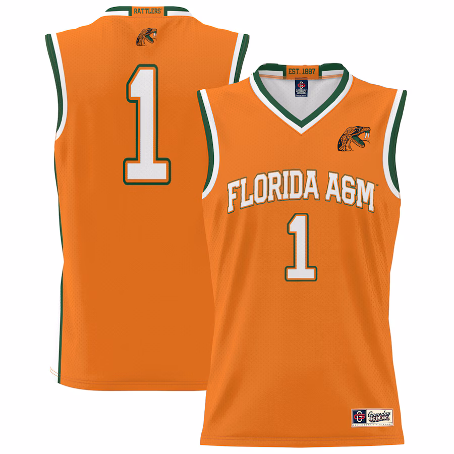 #1 Florida A&M Rattlers GameDay Greats Youth Lightweight Basketball Jersey - Orange - Jersey