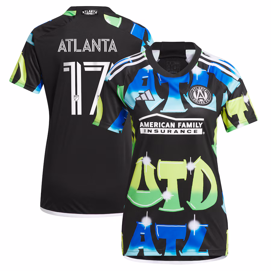 Women's Atlanta United FC Atlanta Supporters adidas Black 2023 The 404 Replica Player Jersey - Jersey