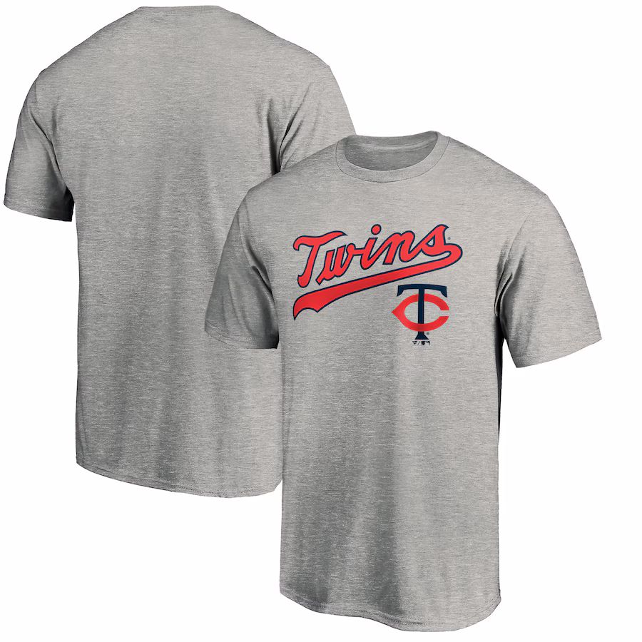 Men's Minnesota Twins Heather Gray Team Wahconah T-Shirt - Jersey