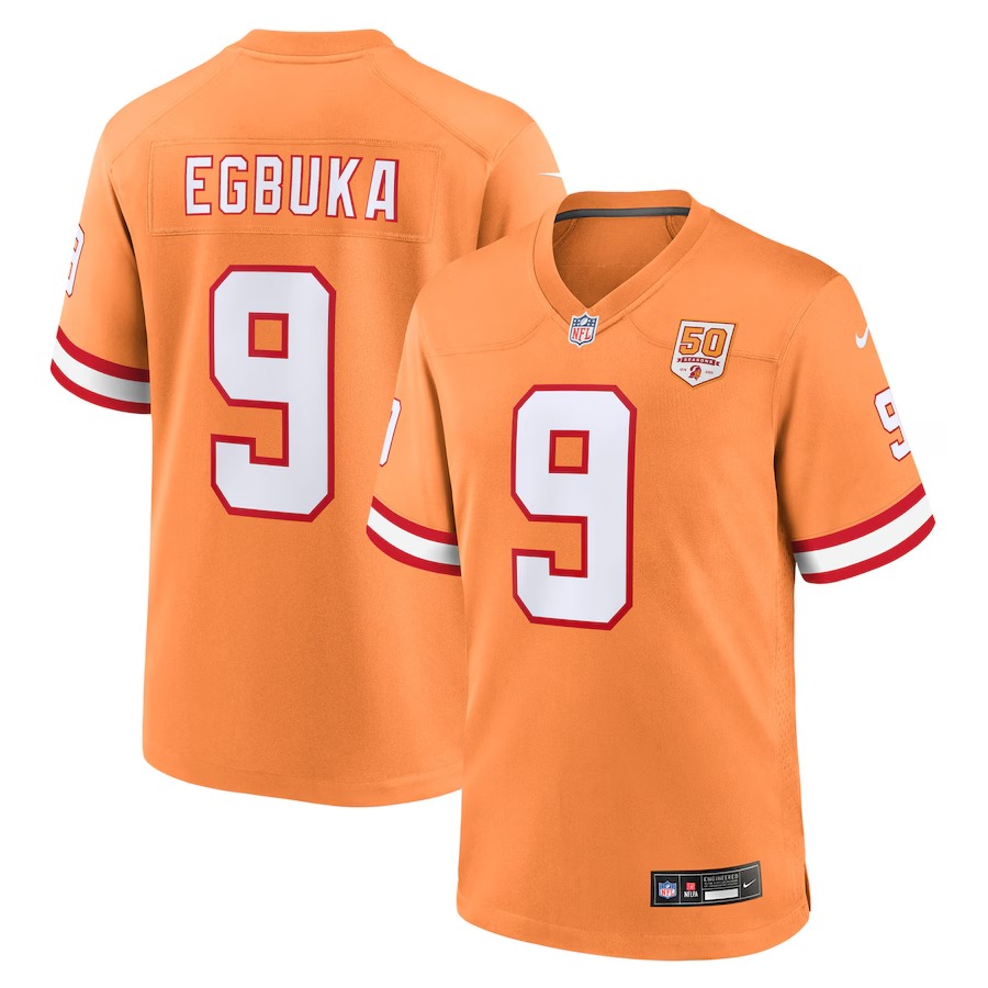 Men's Tampa Bay Buccaneers Emeka Egbuka Nike Creamsicle 50th Season Game Jersey - Jersey