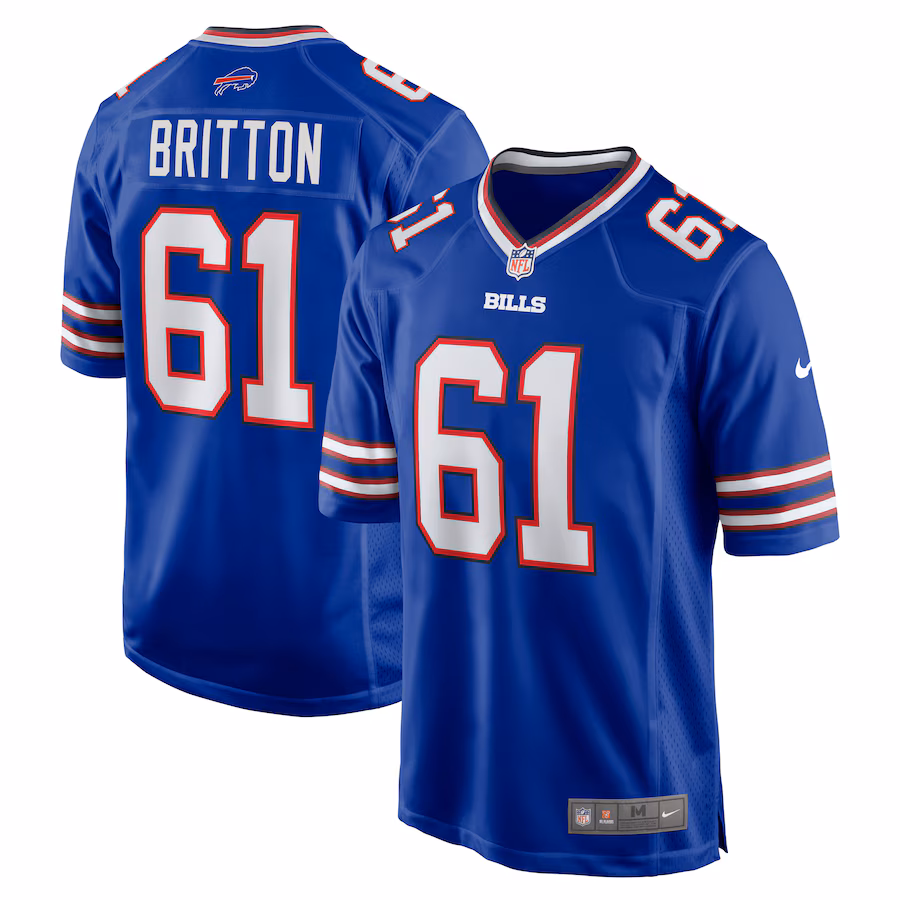 Men's Buffalo Bills Gunner Britton Nike  Royal Game Jersey - Jersey