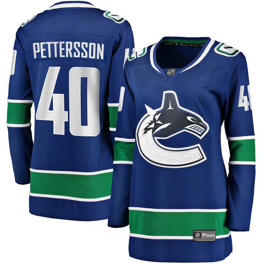 Women's Vancouver Canucks Elias Pettersson Fanatics Branded Blue 2019/20 Home Premier Breakaway Player Jersey - Jersey