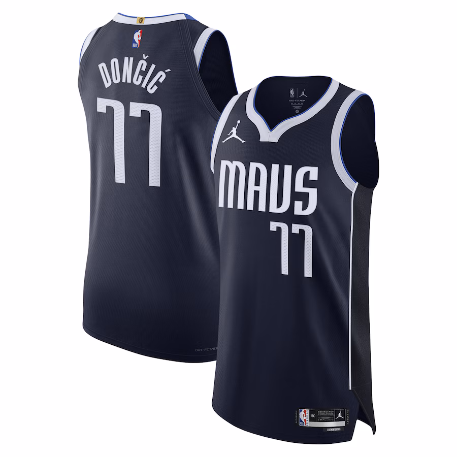 Men's Dallas Mavericks Luka Dončić Jordan Brand Navy Authentic Player Jersey - Statement Edition - Jersey