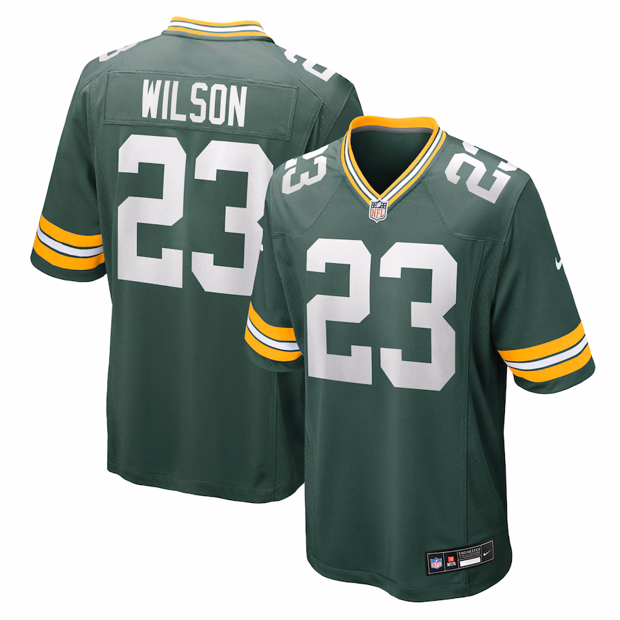 Men's Green Bay Packers Emanuel Wilson Nike Green Team Game Jersey - Jersey