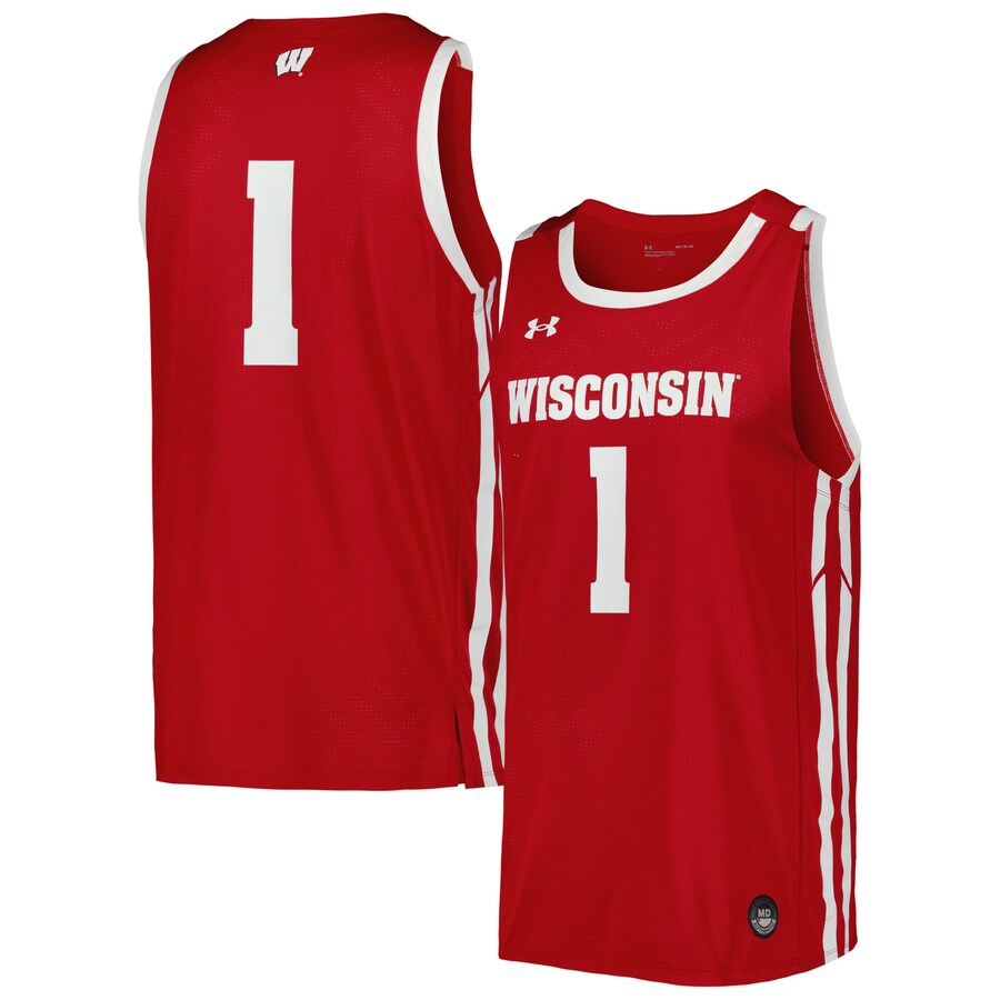 Men's Under Armour Red Wisconsin Badgers Replica Basketball Jersey - Jersey