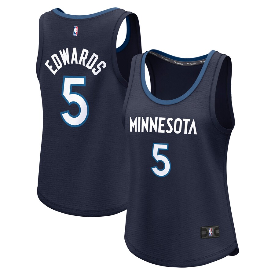 Women's Minnesota Timberwolves Anthony Edwards Fanatics Navy Fast Break Player Jersey - Icon Edition - Jersey
