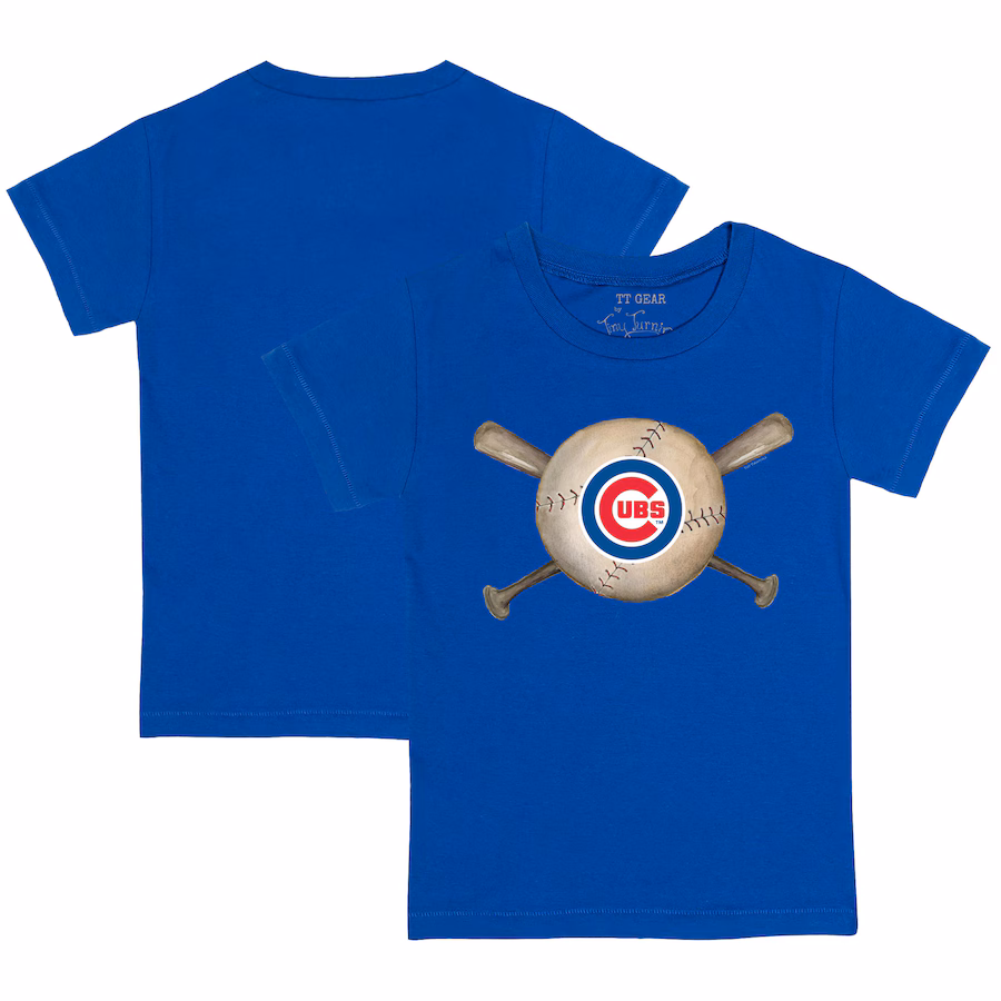 Youth Chicago Cubs Tiny Turnip Royal Baseball Cross Bats T-Shirt - Jersey