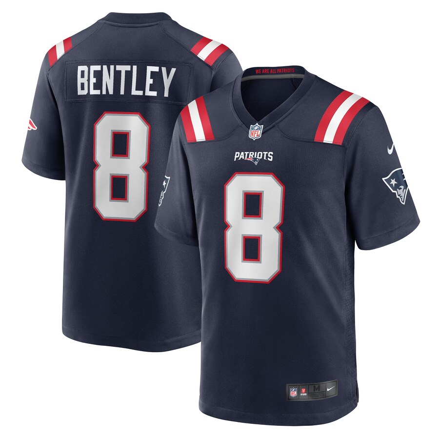 Men's New England Patriots Ja'Whaun Bentley Nike Navy Game Player Jersey - Jersey