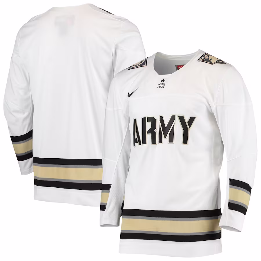 Army Black Knights Nike Replica Hockey Jersey - White - Jersey