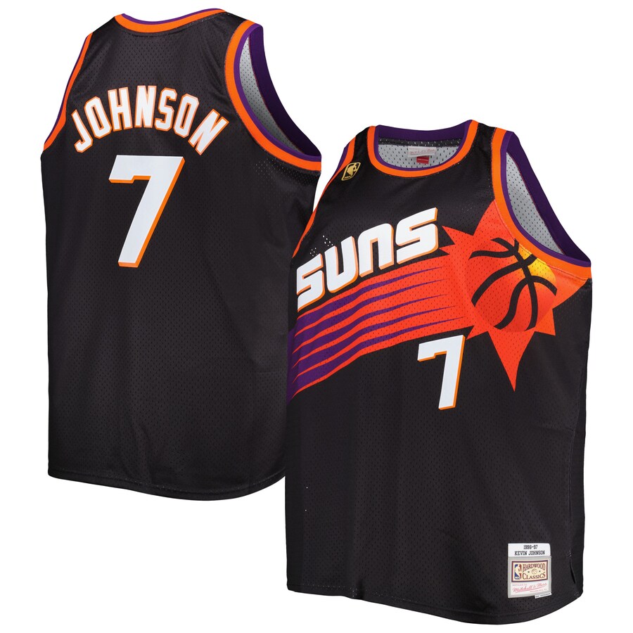 Men's Phoenix Suns Kevin Johnson Mitchell & Ness Black Big & Tall Hardwood Classics 1996/97 Swingman Jersey - Jersey