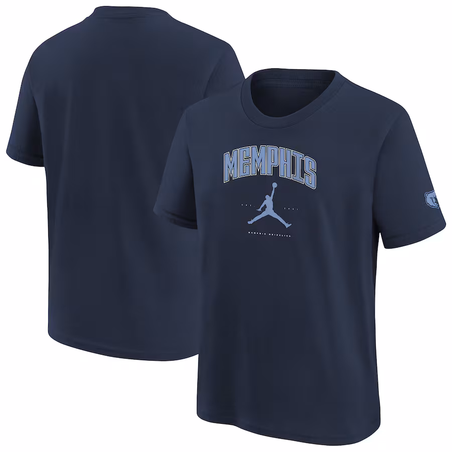 Youth Memphis Grizzlies Jordan Brand Navy Essential Cities T-Shirt - Jersey