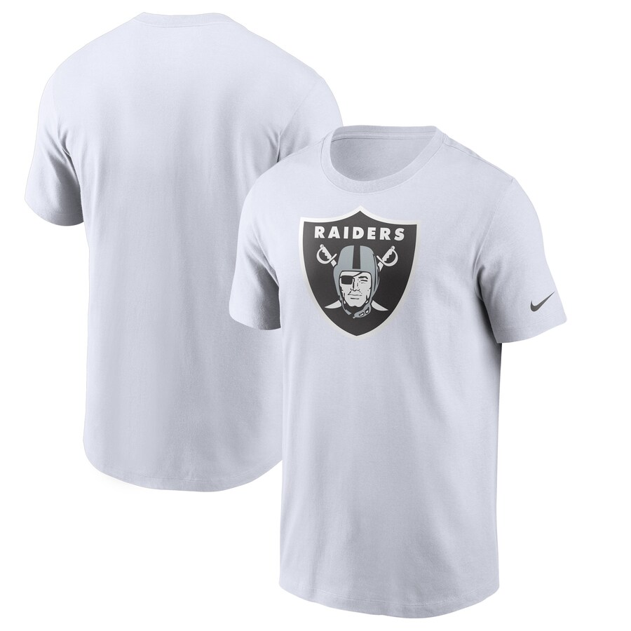 Men's Las Vegas Raiders Nike White Primary Logo T-Shirt - Jersey