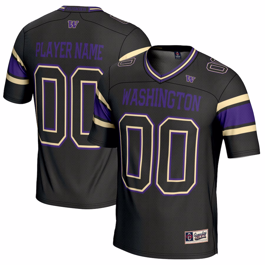 Washington Huskies GameDay Greats NIL Pick-A-Player Football Jersey - Black - Jersey