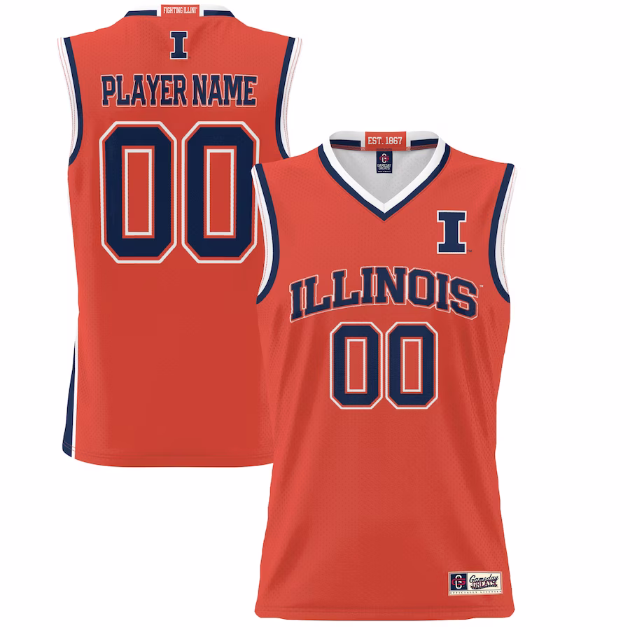 Illinois Fighting Illini GameDay Greats Unisex  Lightweight NIL Pick-A-Player Basketball Jersey - Orange - Jersey