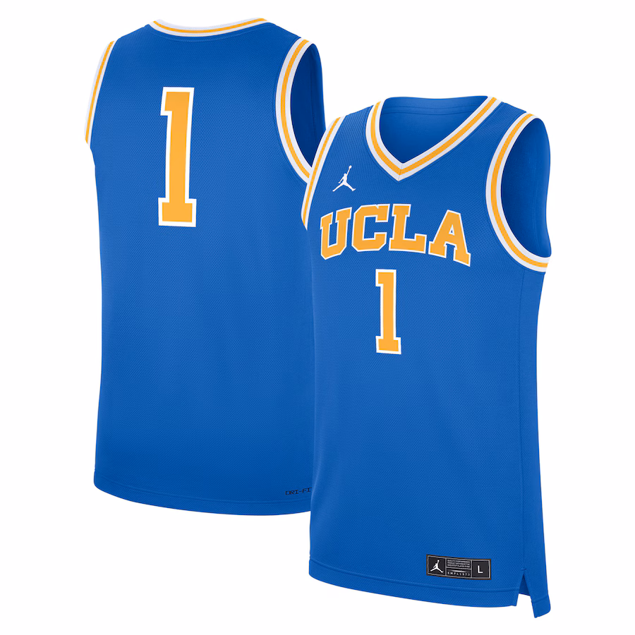 Men's Jordan Brand Blue UCLA Bruins Road Replica Basketball Jersey - Jersey