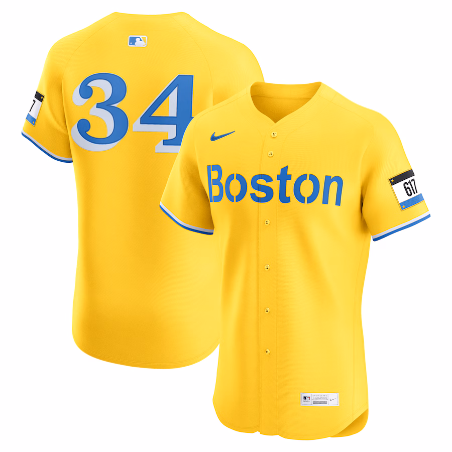Men's Boston Red Sox David Ortiz Nike Gold City Connect Elite Jersey - Jersey