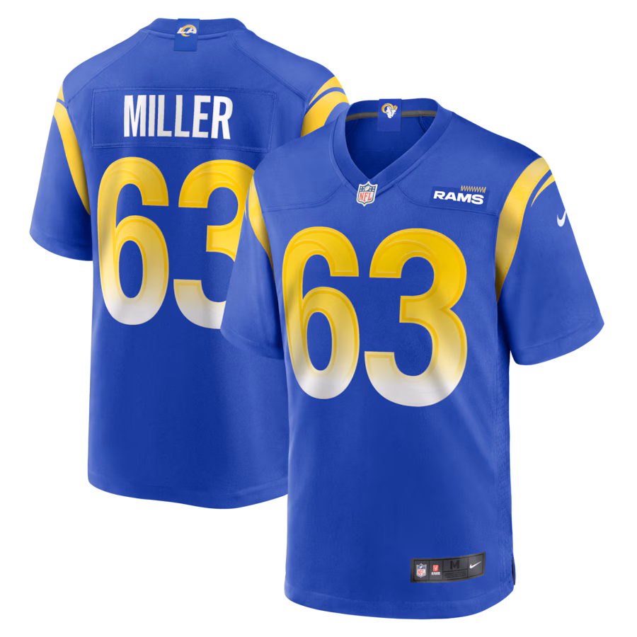 Men's Los Angeles Rams Grant Miller Nike Royal  Game Jersey - Jersey