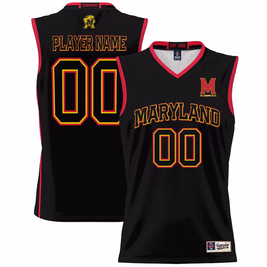 Maryland Terrapins GameDay Greats NIL Pick-A-Player Basketball Jersey - Black - Jersey