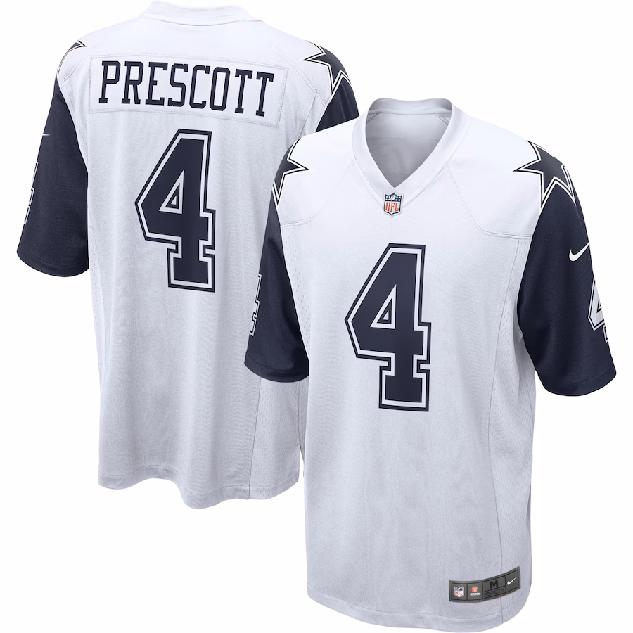 Men's Dallas Cowboys Dak Prescott Nike White Alternate Game Team Jersey - Jersey