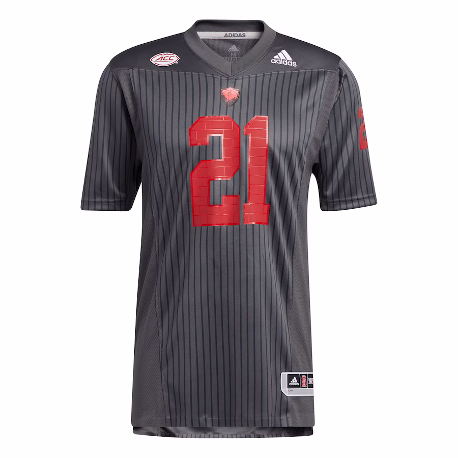 #21 NC State Wolfpack adidas Strategy Premier Jersey - Gray - Jersey