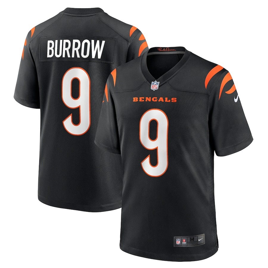Men's Cincinnati Bengals Joe Burrow Nike Black Player Game Jersey - Jersey