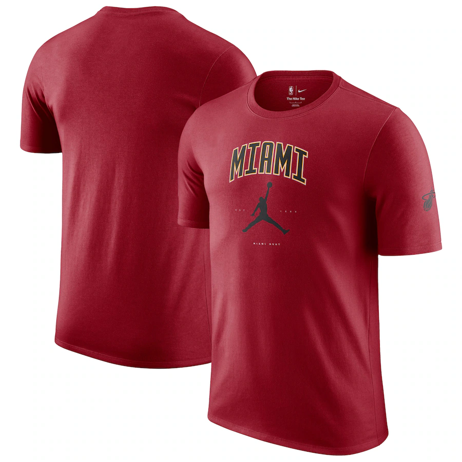 Unisex Miami Heat Jordan Brand Red Essential Cities T-Shirt - Jersey