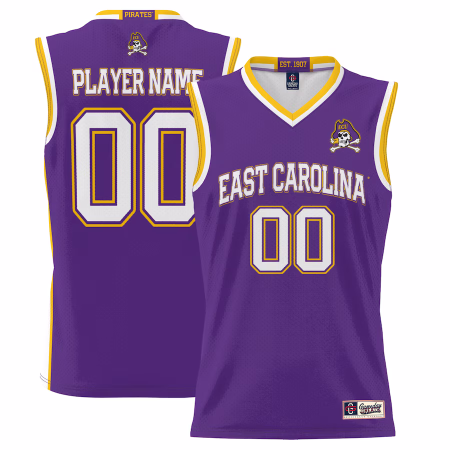 ECU Pirates GameDay Greats Unisex  Lightweight NIL Pick-A-Player Basketball Jersey - Purple - Jersey