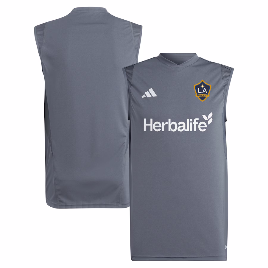 Men's LA Galaxy adidas Gray 2024 Sleeveless Training Jersey - Jersey