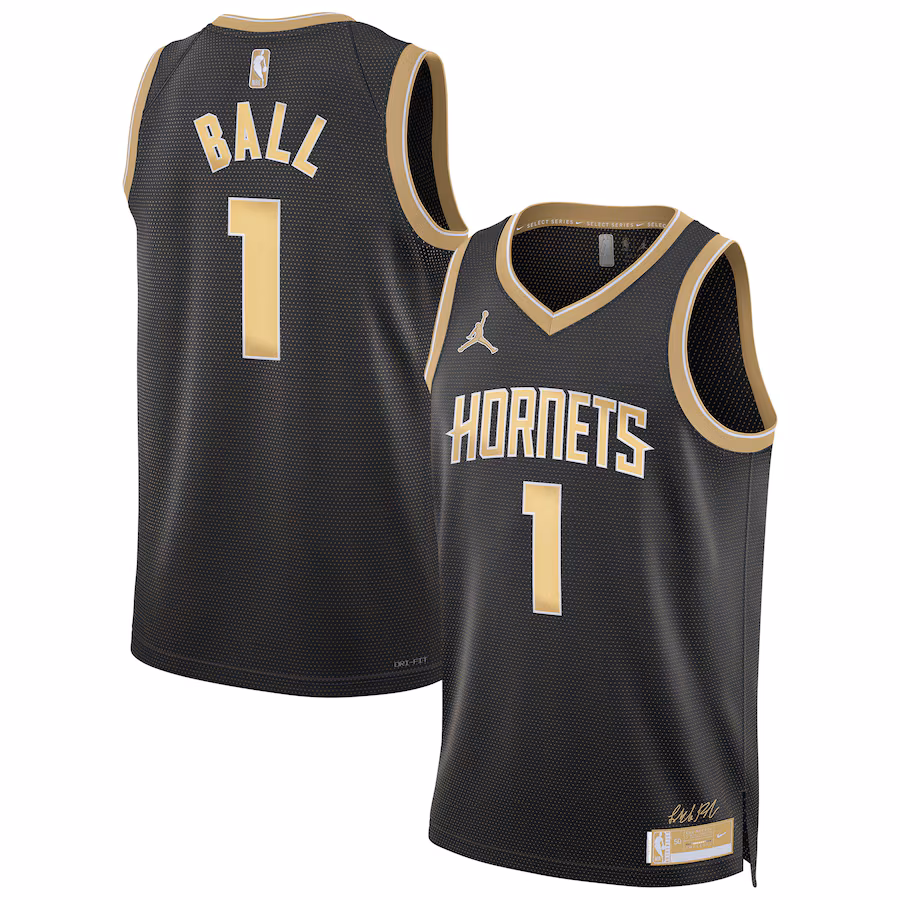 Unisex Charlotte Hornets LaMelo Ball Jordan Brand Black  Select Series Swingman Jersey - Jersey