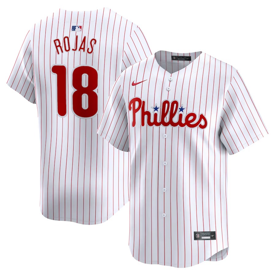 Men's Philadelphia Phillies Johan Rojas Nike White Home Limited Player Jersey - Jersey
