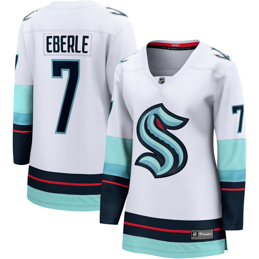 Women's Seattle Kraken Jordan Eberle Fanatics Branded White Away Premier Breakaway Player Jersey - Jersey