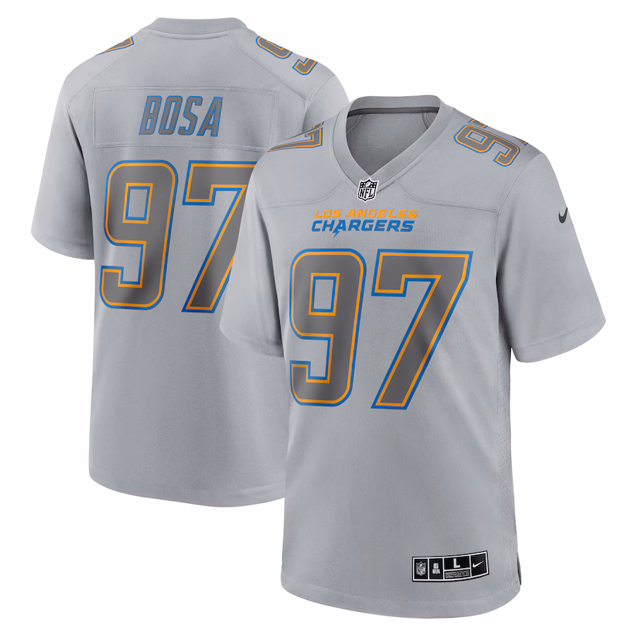 Men's Los Angeles Chargers Joey Bosa Nike Gray Atmosphere Fashion Game Jersey - Jersey