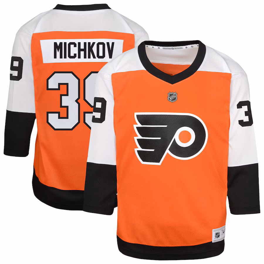 Youth Philadelphia Flyers Matvei Michkov Orange Home Replica Player Jersey - Jersey