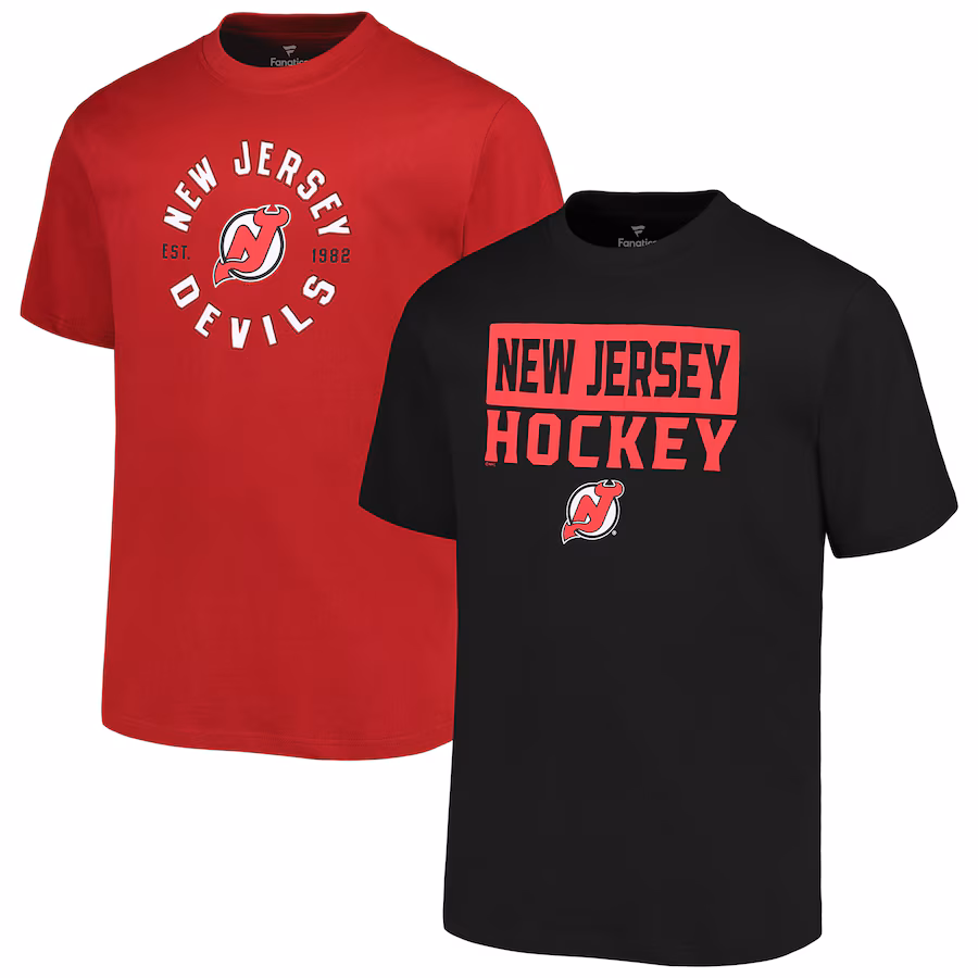 Men's New Jersey Devils Fanatics Big & Tall 2-Pack T-Shirt Set - Jersey