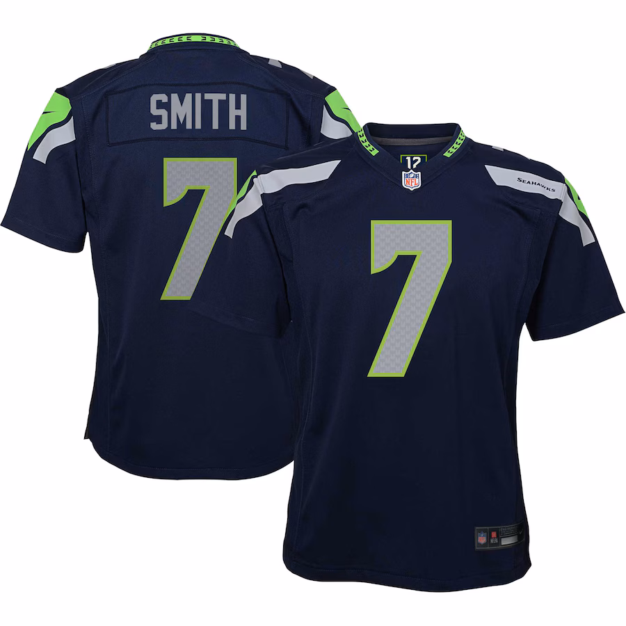 Youth Seattle Seahawks Geno Smith Nike Navy Game Jersey - Jersey