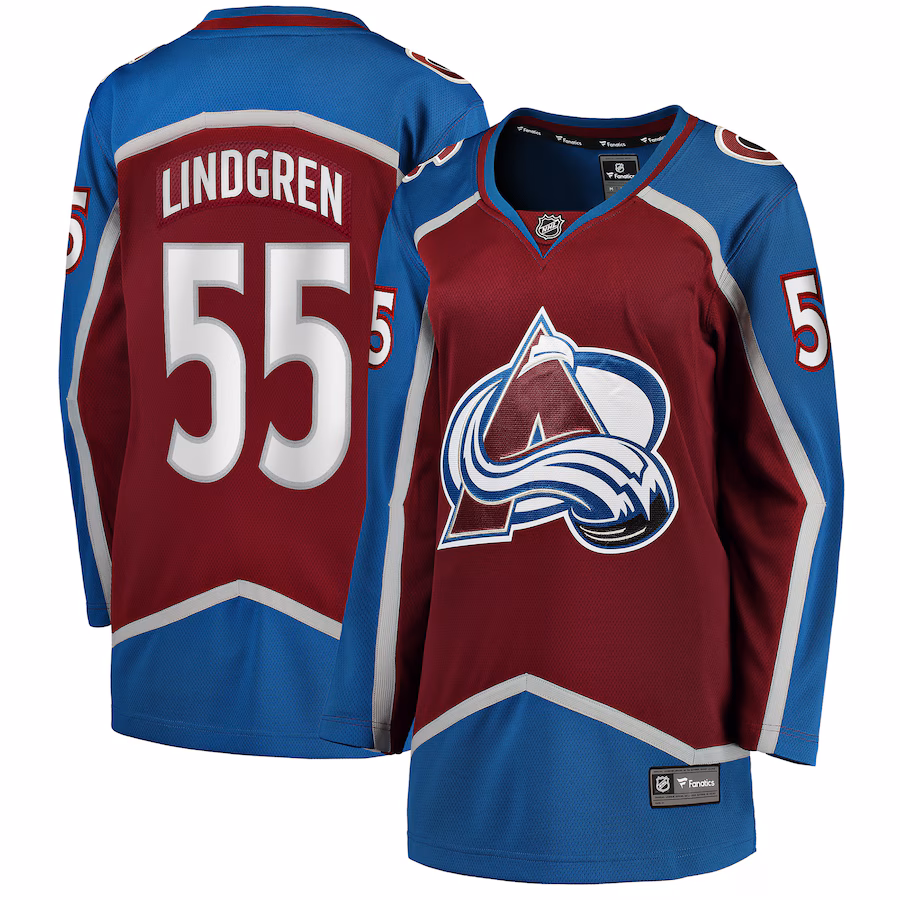 Women's Colorado Avalanche Ryan Lindgren Fanatics Burgundy Home Breakaway Player Jersey - Jersey