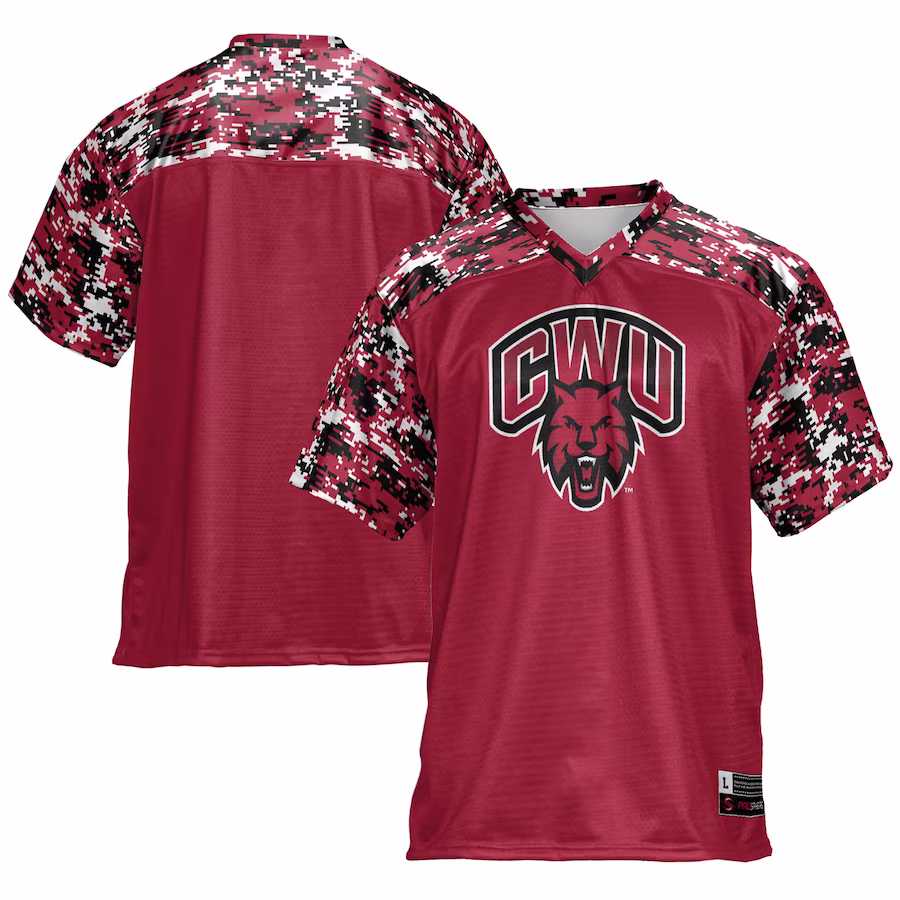 Central Washington Wildcats GameDay Greats Football Jersey - Crimson - Jersey