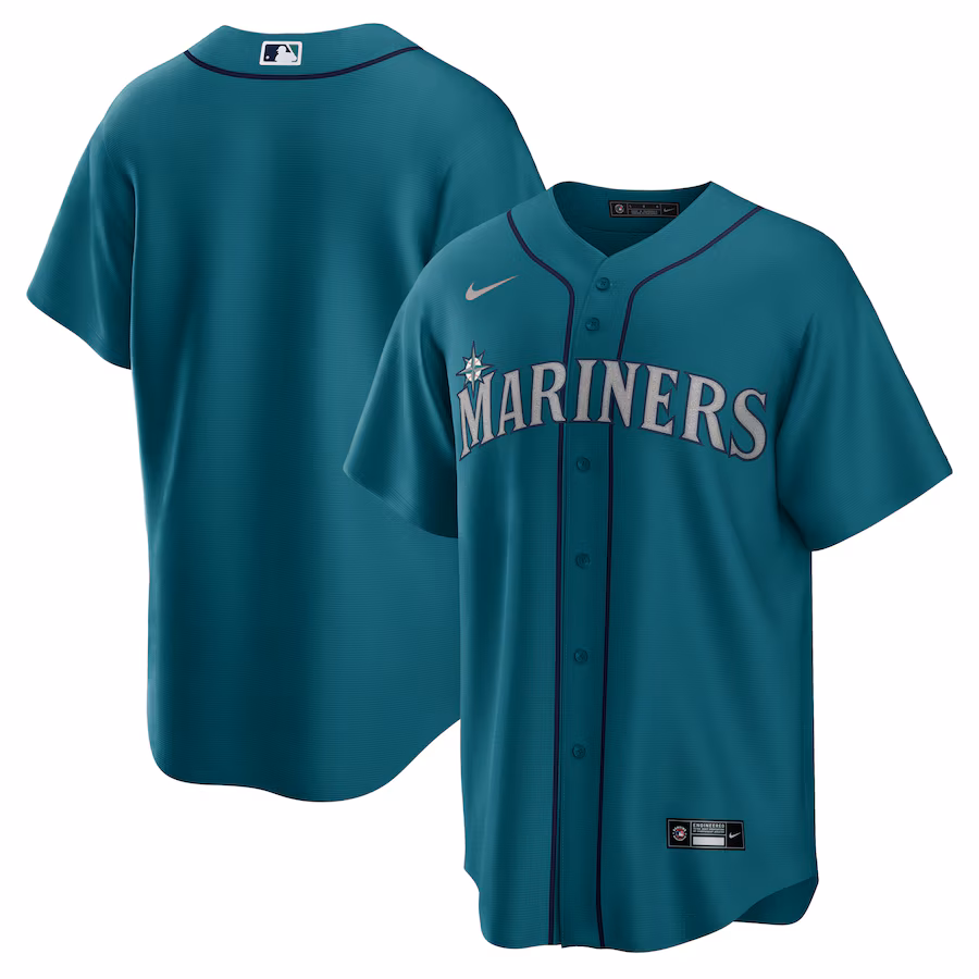 Men's Seattle Mariners Nike Aqua Alternate Replica Team Jersey - Jersey