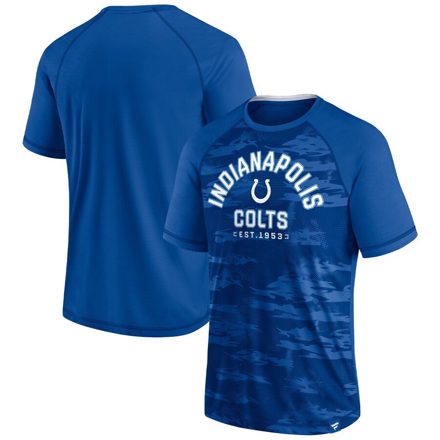 Men's Indianapolis Colts Fanatics Royal Hail Mary Raglan T-Shirt - Jersey