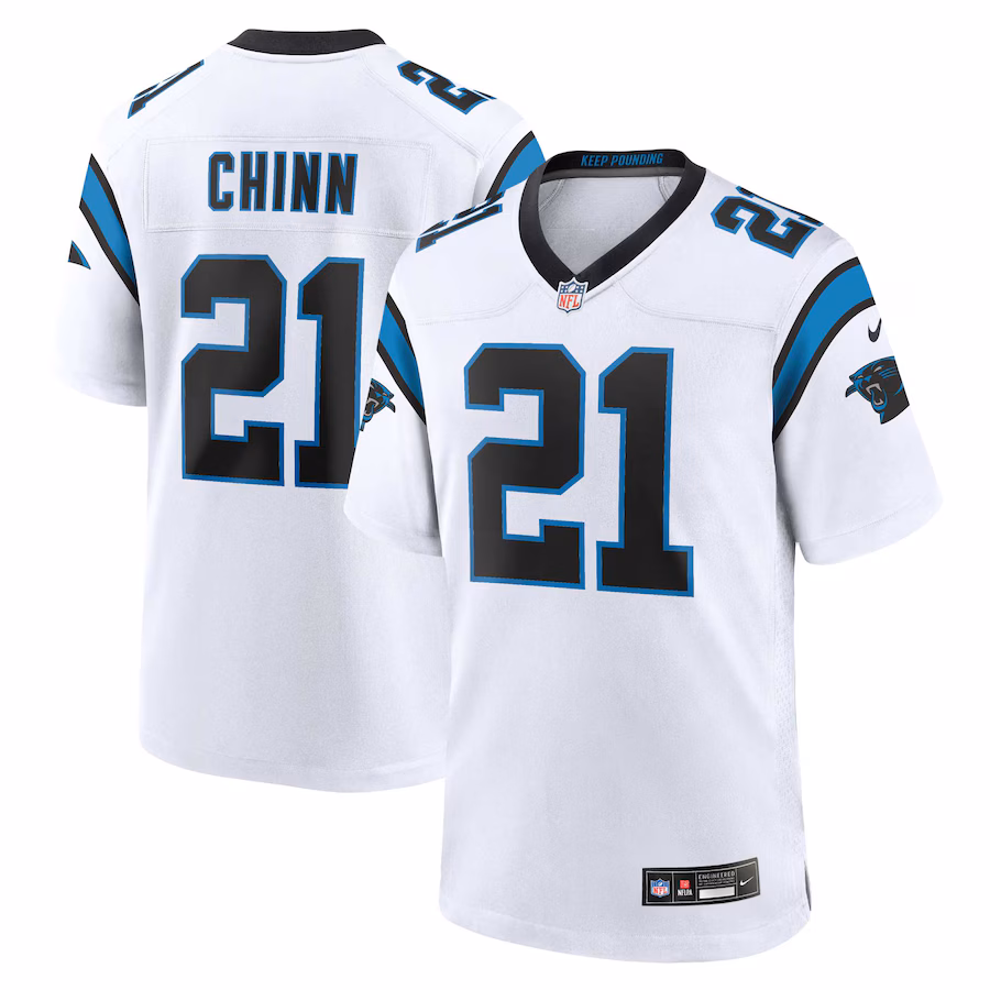 Men's Carolina Panthers Jeremy Chinn Nike White Game Jersey - Jersey