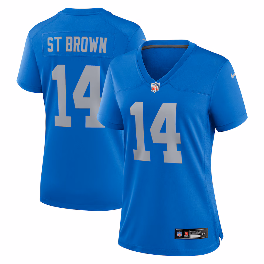Women's Detroit Lions Amon-Ra St. Brown Nike Blue Alternate Game Jersey - Jersey